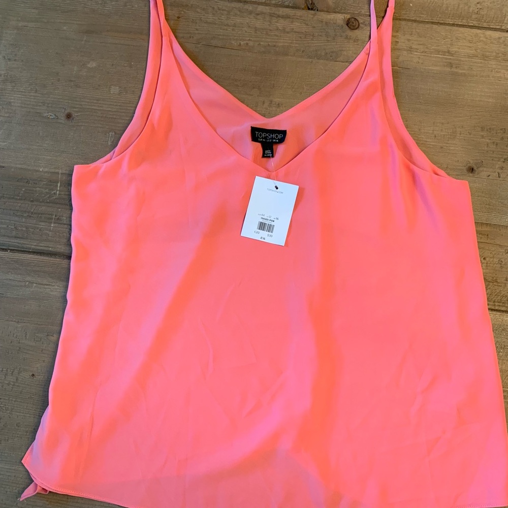 TOPSHOP Strappy V neck camisole
